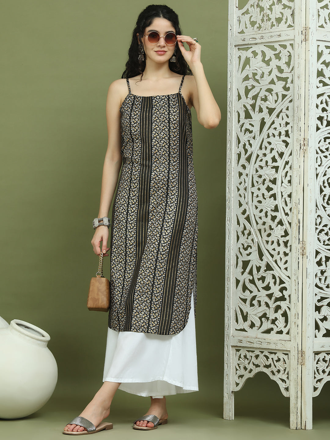 DesiQlo Women kurta sets - Black - JOKPL_2137W_1586_Black_S