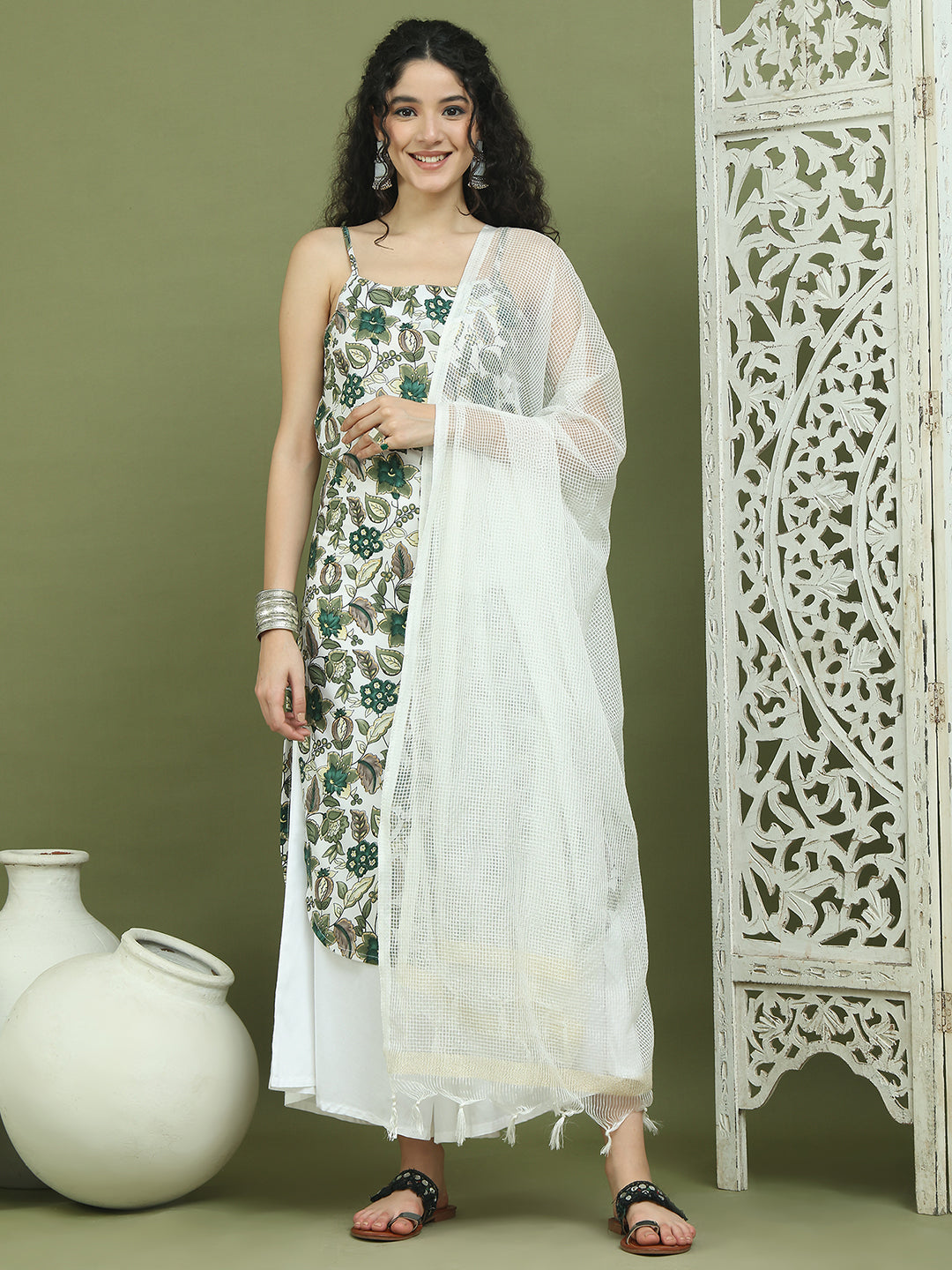 DesiQlo Women kurta sets - Green - JOKPL_2137W_D31W_1573_Green_S