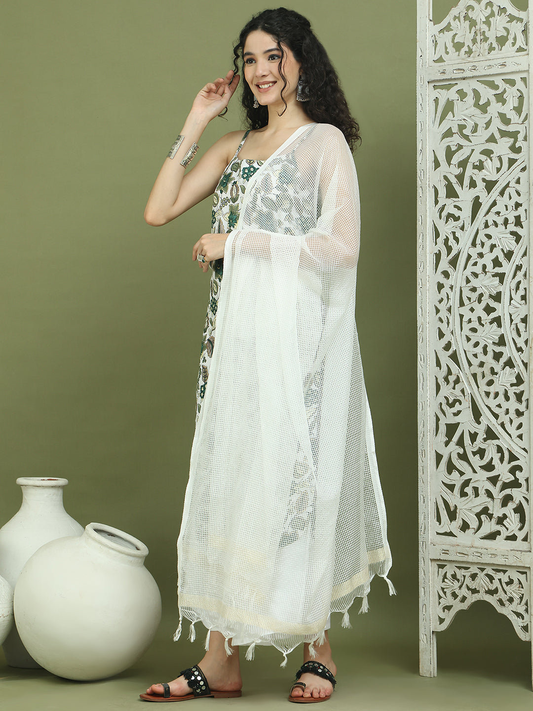 DesiQlo Women kurta sets - Green - JOKPL_2137W_D31W_1573_Green_S