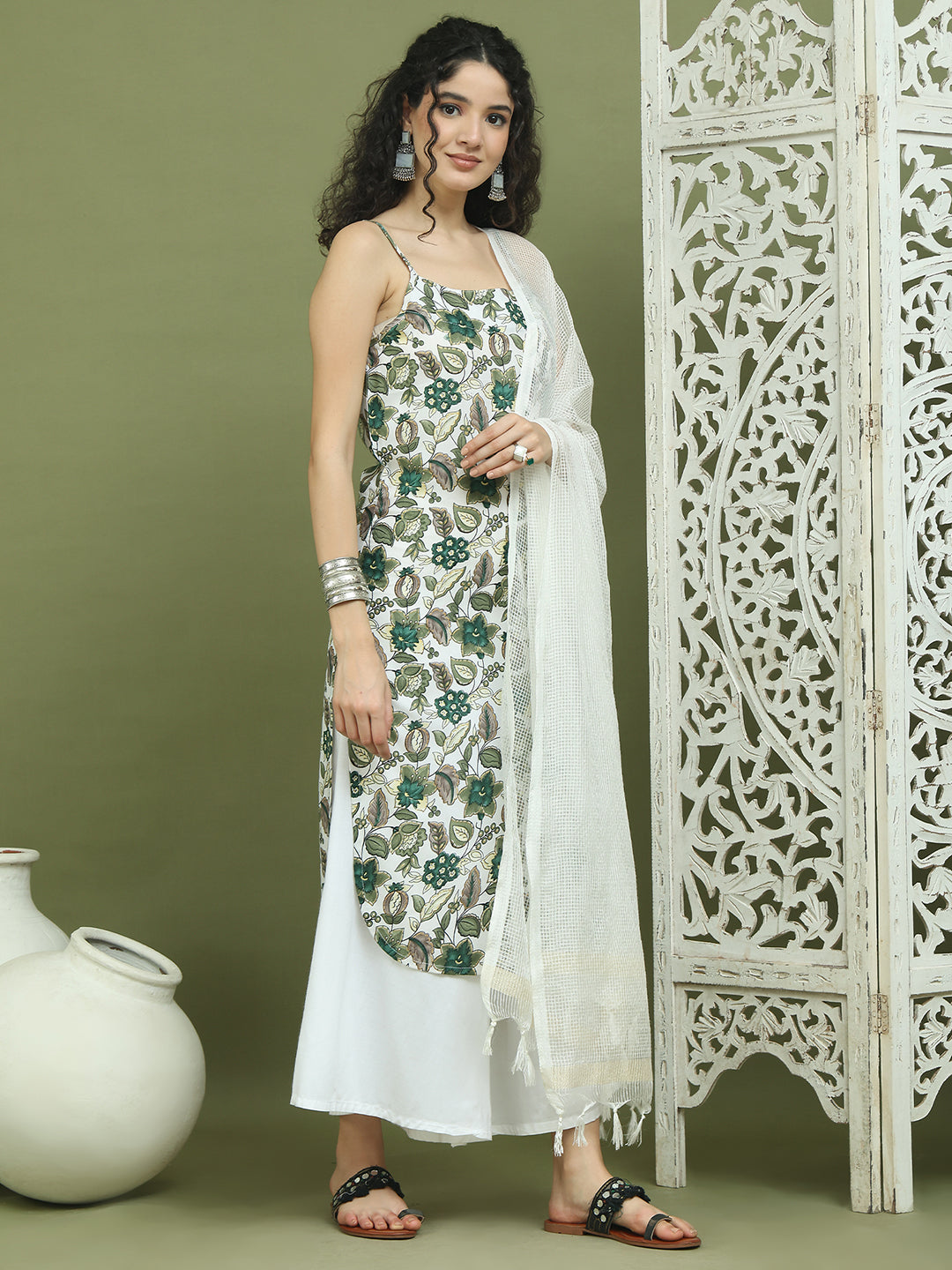 DesiQlo Women kurta sets - Green - JOKPL_2137W_D31W_1573_Green_S