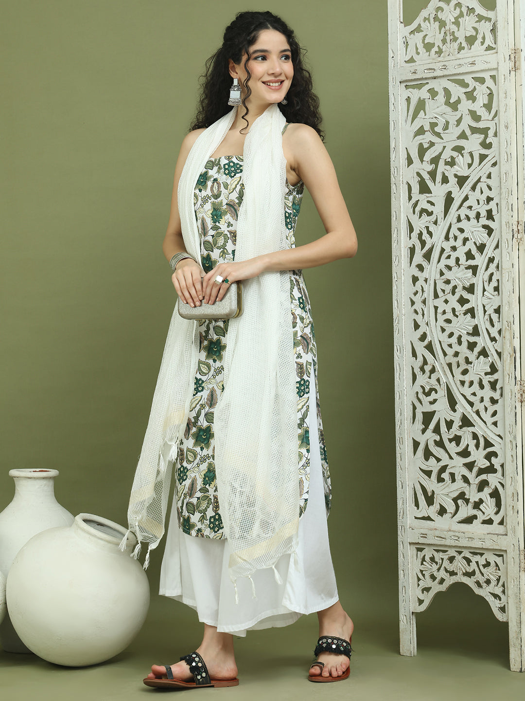 DesiQlo Women kurta sets - Green - JOKPL_2137W_D31W_1573_Green_S