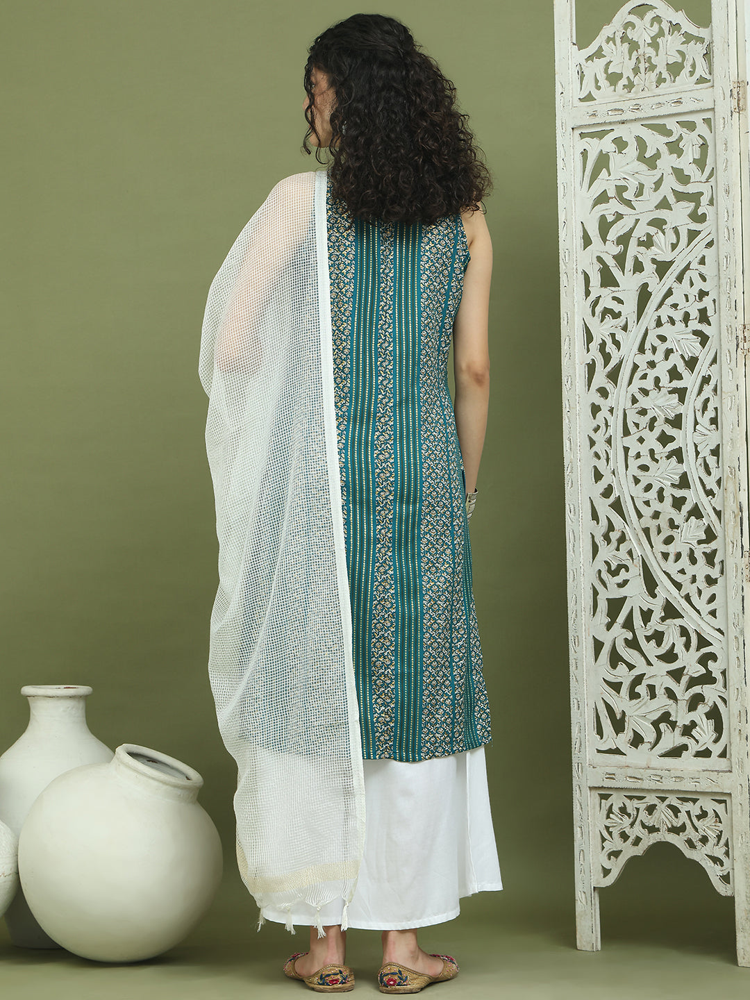 DesiQlo Women kurta sets - Blue - JOKPL_2137W_D31W_1575_Blue_S