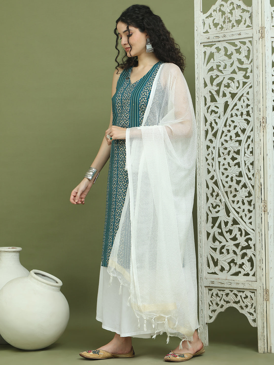 DesiQlo Women kurta sets - Blue - JOKPL_2137W_D31W_1575_Blue_S
