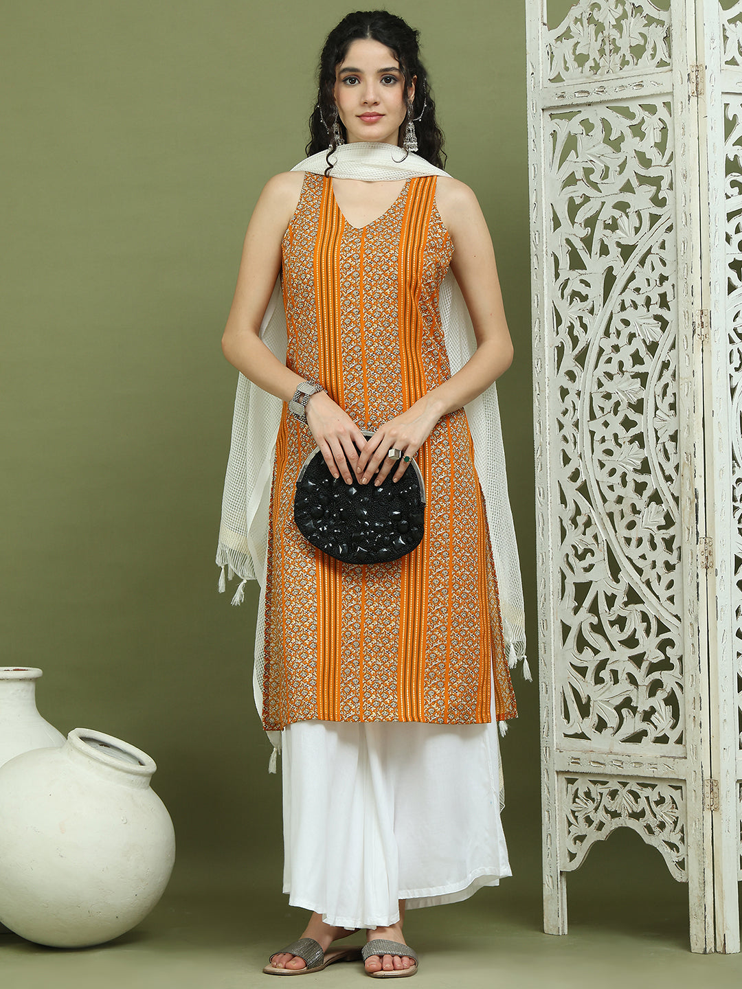 DesiQlo Women kurta sets - Yellow - JOKPL_2137W_D31W_1575_Yellow_S