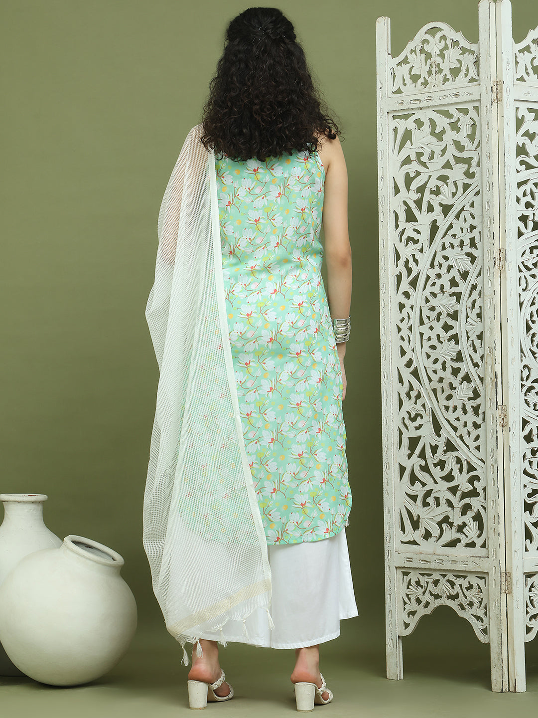 DesiQlo Women kurta sets - Green - JOKPL_2137W_D31W_1578_Green_S