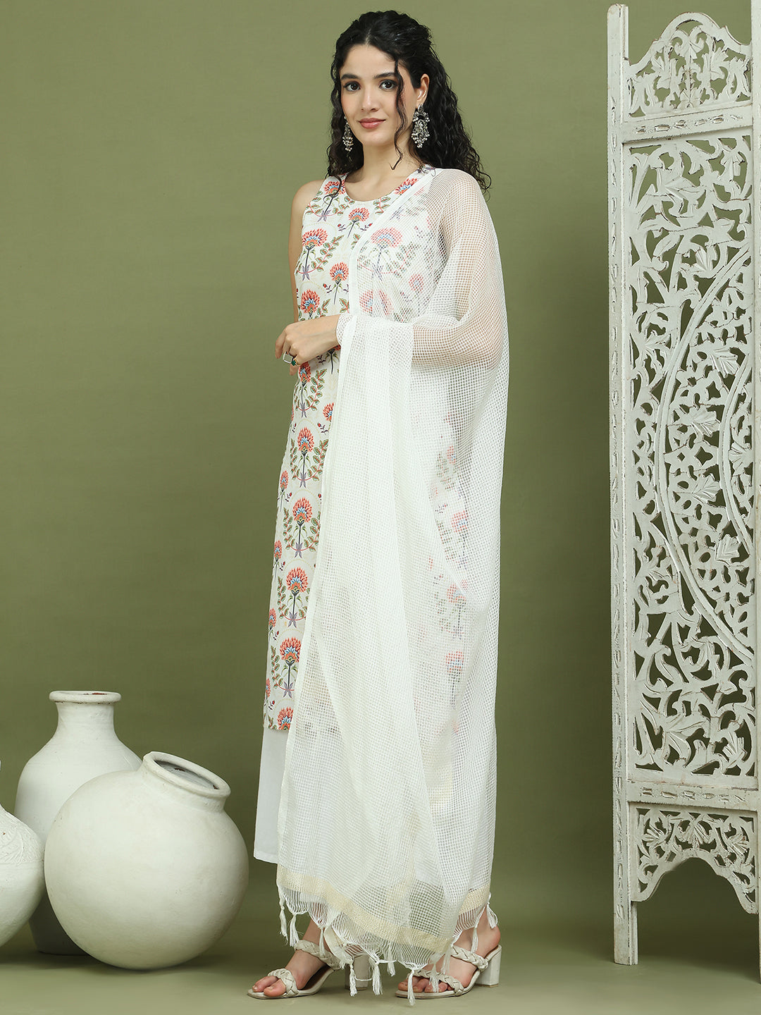 DesiQlo Women kurta sets - Beige - JOKPL_2137W_D31W_1580_Ivory_S