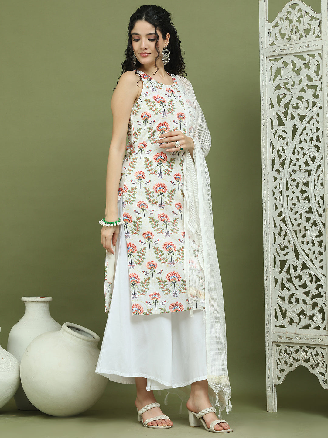 DesiQlo Women kurta sets - Beige - JOKPL_2137W_D31W_1580_Ivory_S