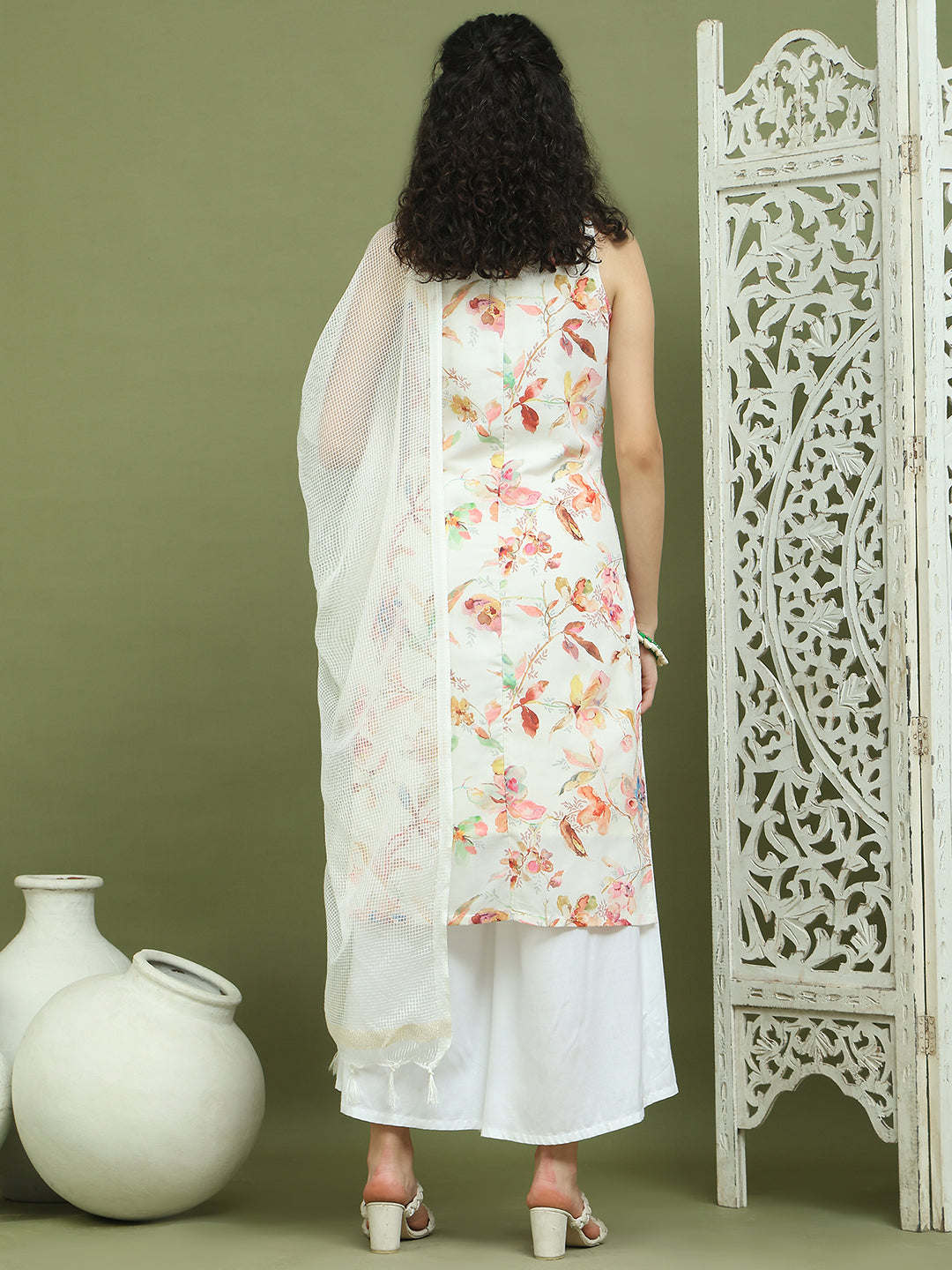 DesiQlo Women kurta sets - White - JOKPL_2137W_D31W_1580_White_S