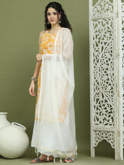 Printed Rayon Kurta Palazzo & Dupatta ( JOKPL 2137W D31W 1580 Yellow )