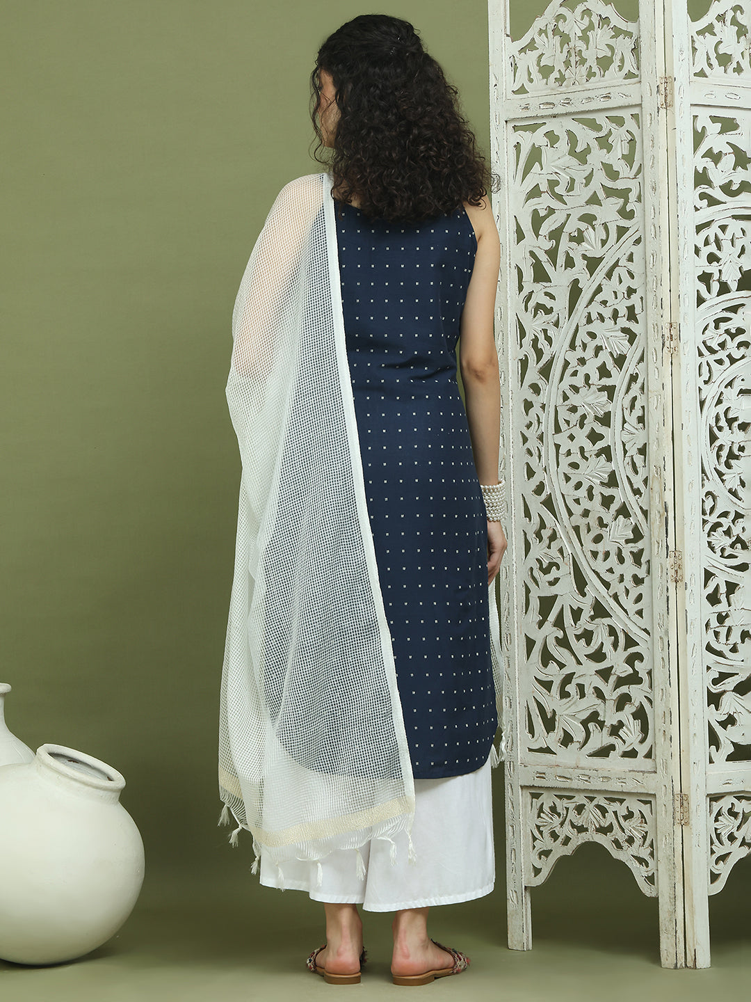 DesiQlo Women kurta sets - Blue - JOKPL_2137W_D31W_1582_Navy_S
