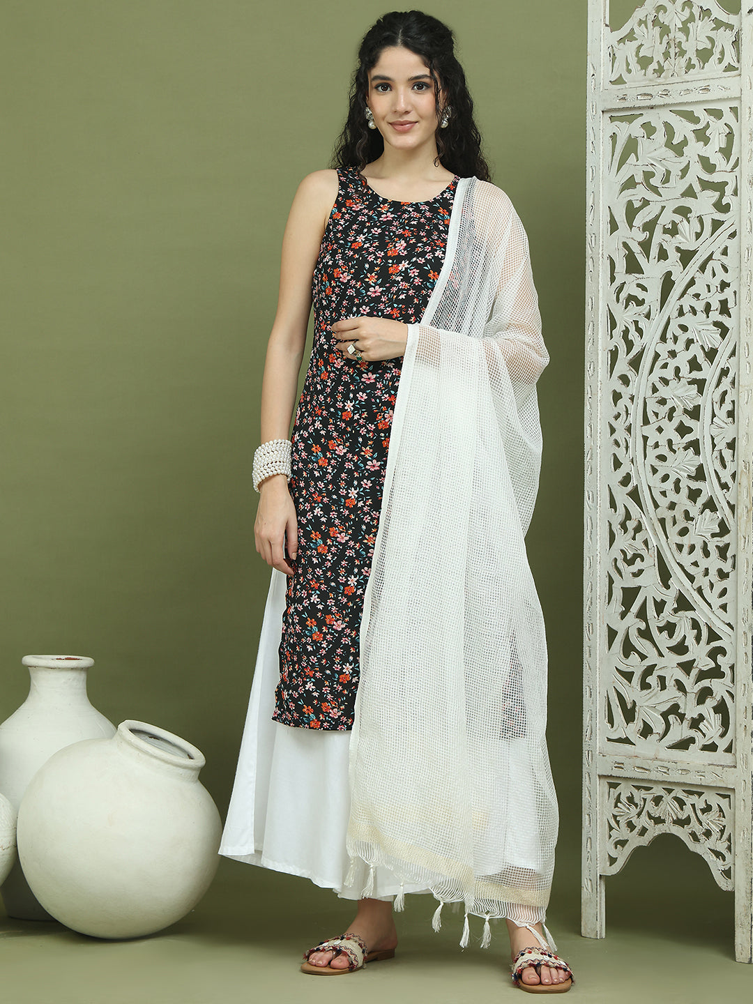 DesiQlo Women kurta sets - Black - JOKPL_2137W_D31W_1584_Black_S