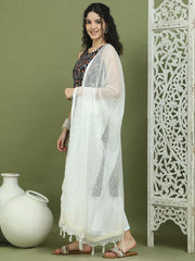 Floral Printed Rayon Kurta Palazzo Set ( JOKPL 2137W D31W 1584 Black )