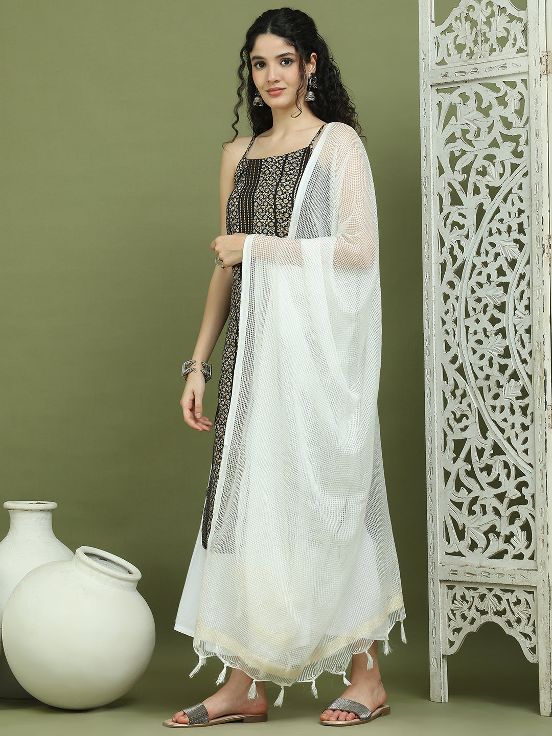 DesiQlo Women kurta sets - Black - JOKPL_2137W_D31W_1586_Black_S