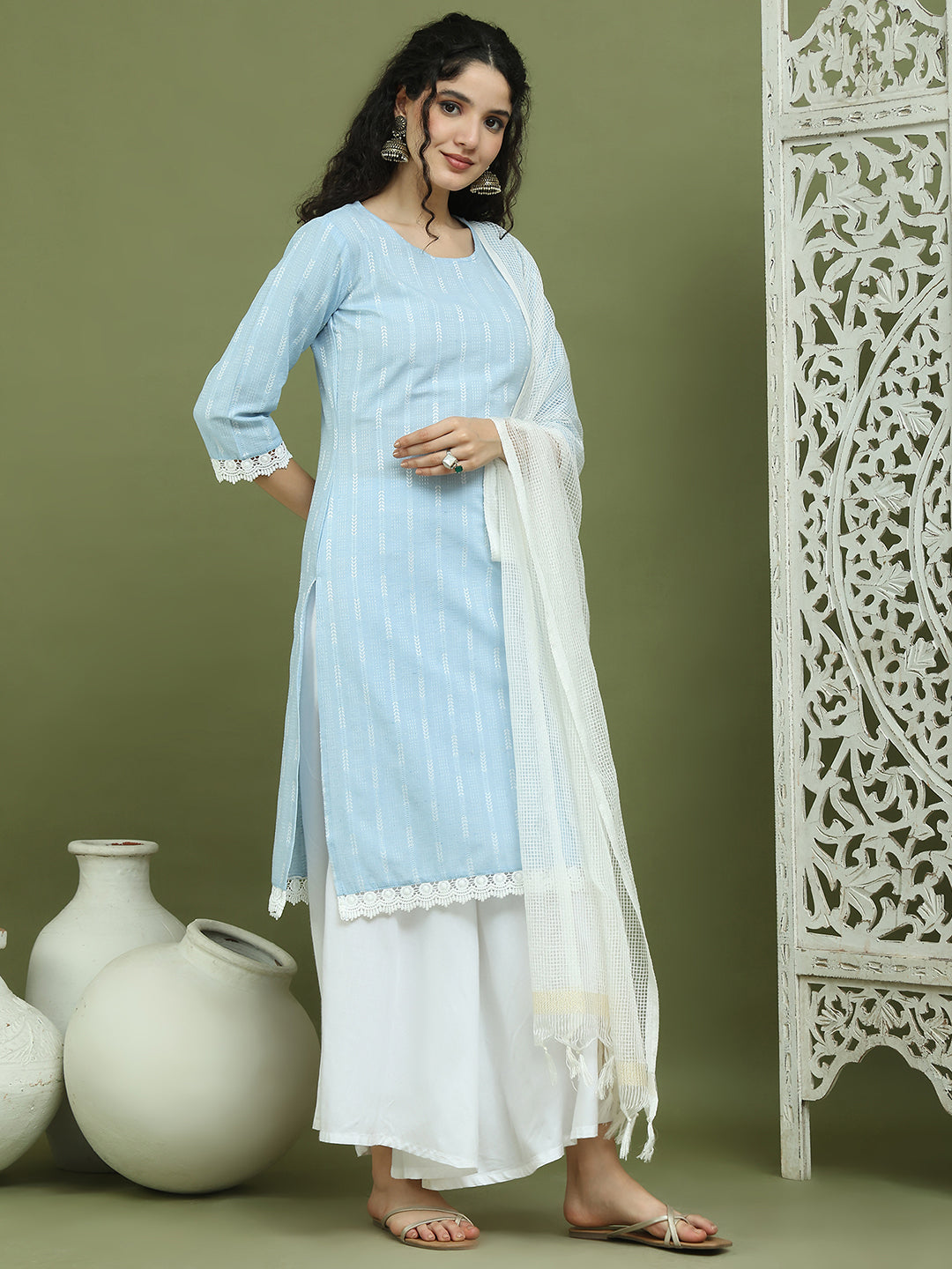 DesiQlo Women kurta sets - Blue - JOKPL_2137W_D31W_1588_Blue_S