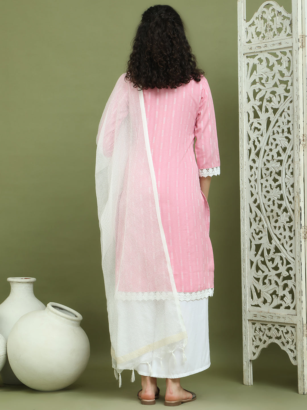 DesiQlo Women kurta sets - Pink - JOKPL_2137W_D31W_1588_Pink_S