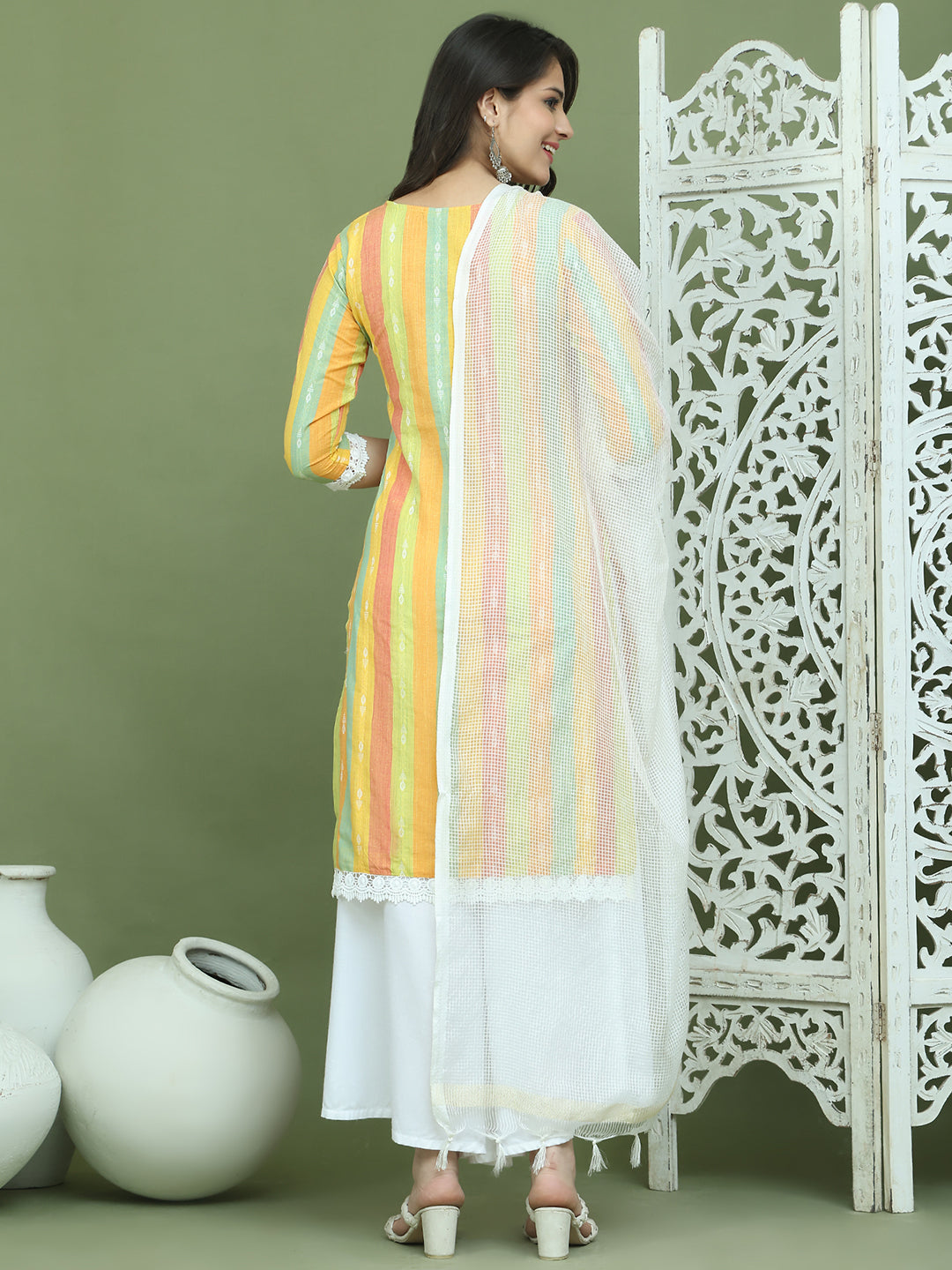 DesiQlo Women kurta sets - Yellow - JOKPL_2137W_D31W_1589_Yellow_S