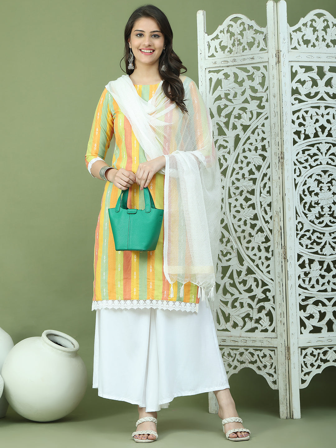 DesiQlo Women kurta sets - Yellow - JOKPL_2137W_D31W_1589_Yellow_S