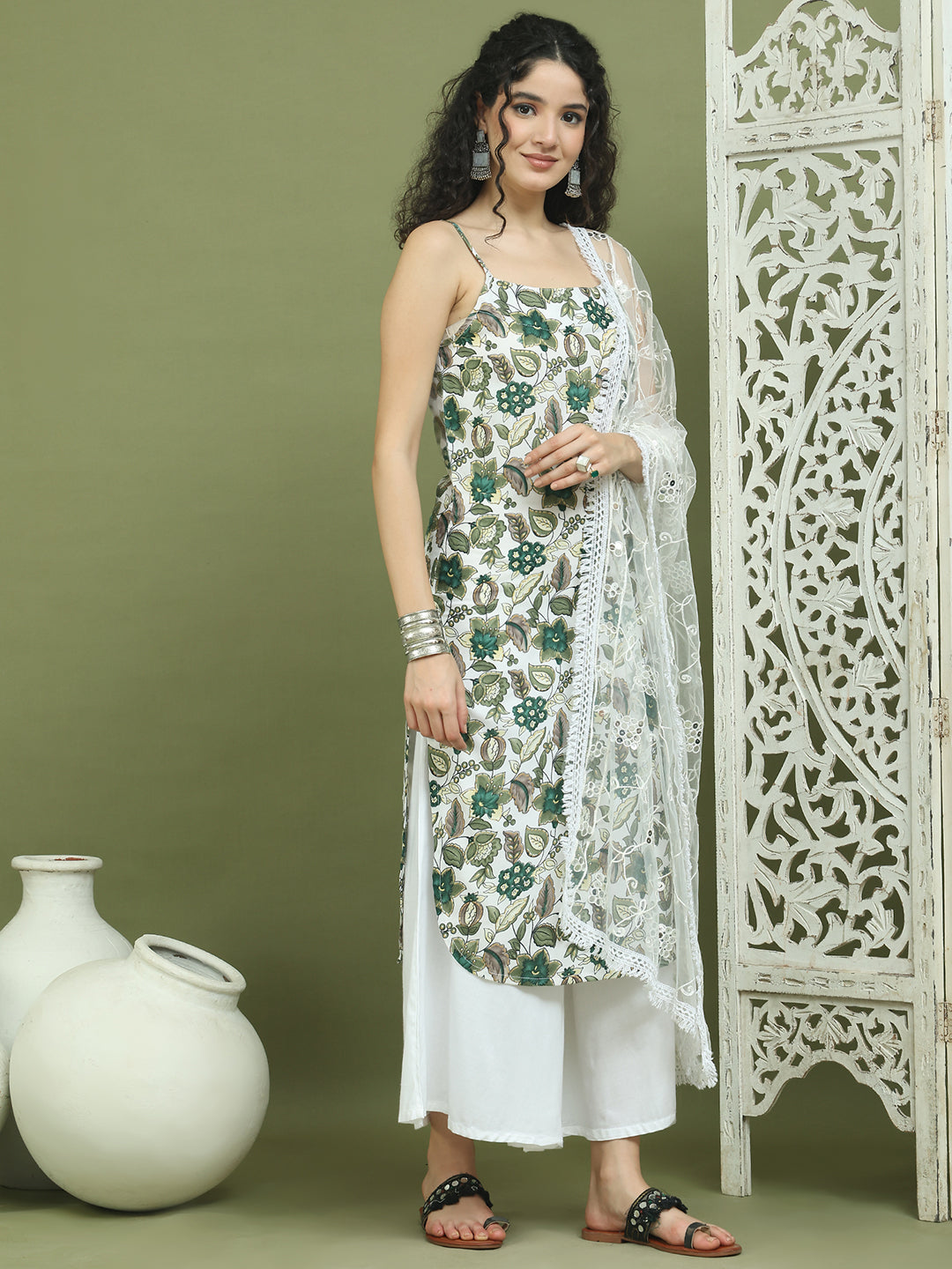 DesiQlo Women kurta sets - Green - JOKPL_2137W_D67W_1573_Green_S