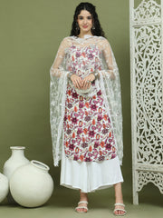 Foil Printed Rayon Kurta Palazzos With Dupatta ( JOKPL 2137W D67W 1573 Purple )
