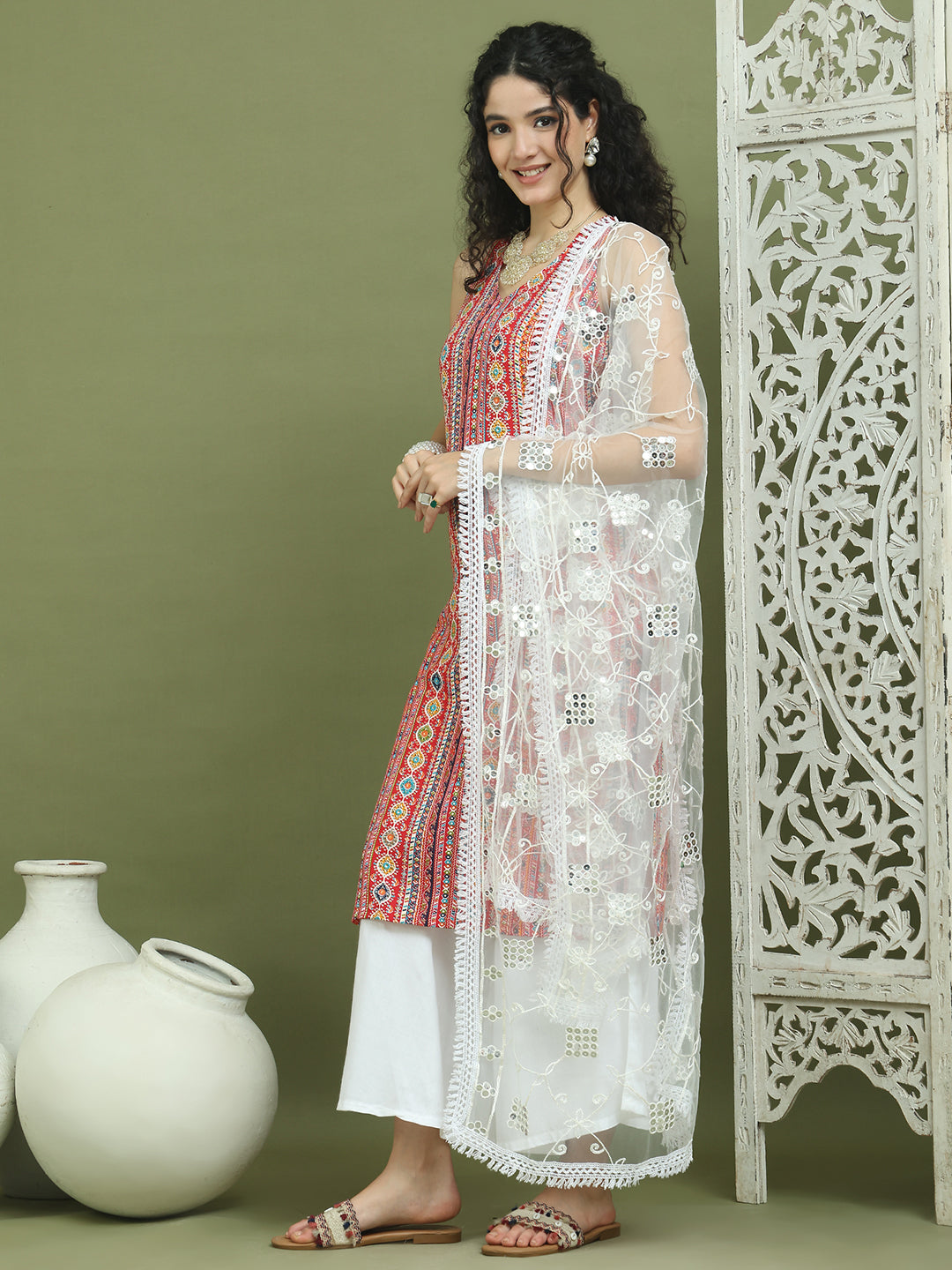 DesiQlo Women kurta sets - Red - JOKPL_2137W_D67W_1574_Red_S