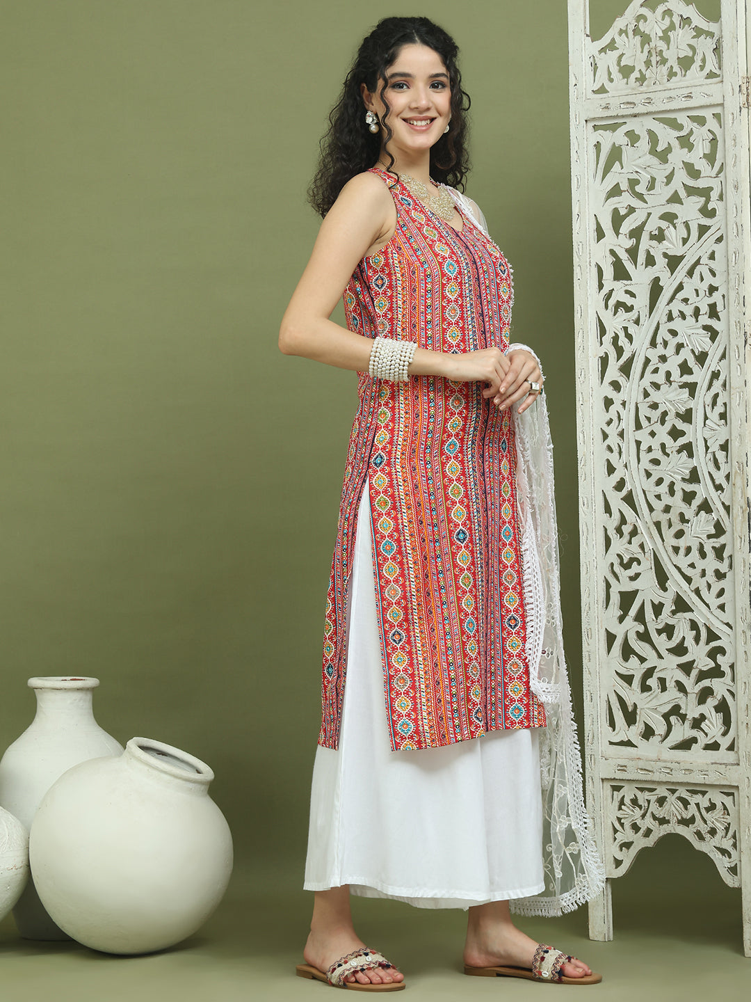 DesiQlo Women kurta sets - Red - JOKPL_2137W_D67W_1574_Red_S