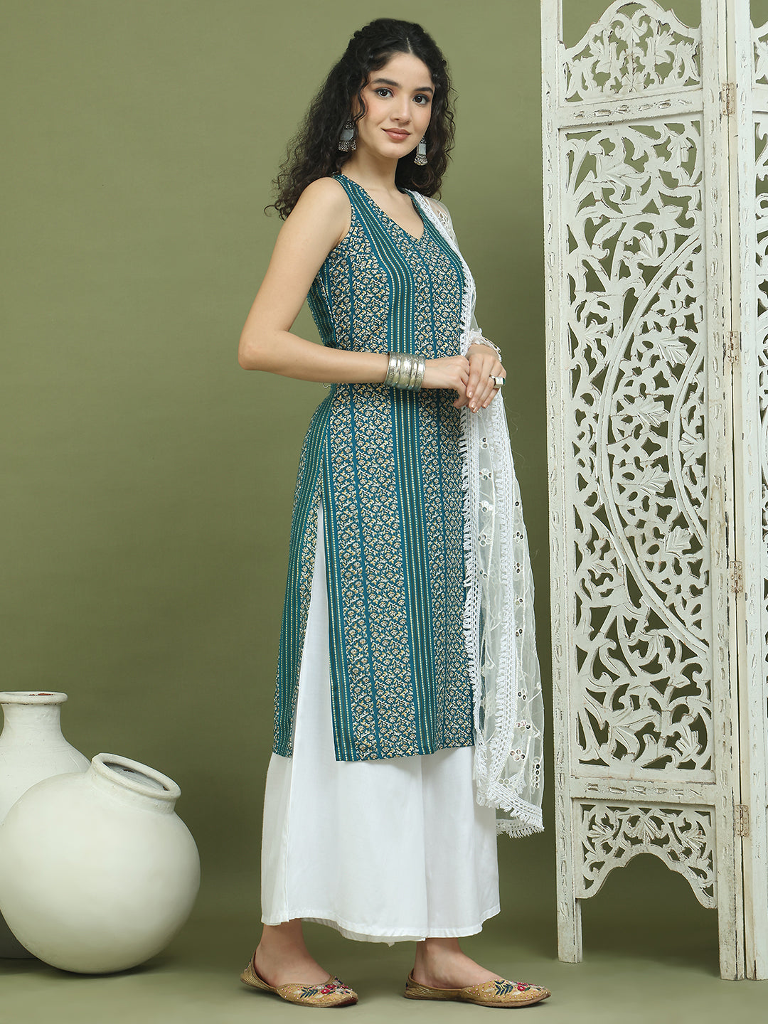 DesiQlo Women kurta sets - Blue - JOKPL_2137W_D67W_1575_Blue_S