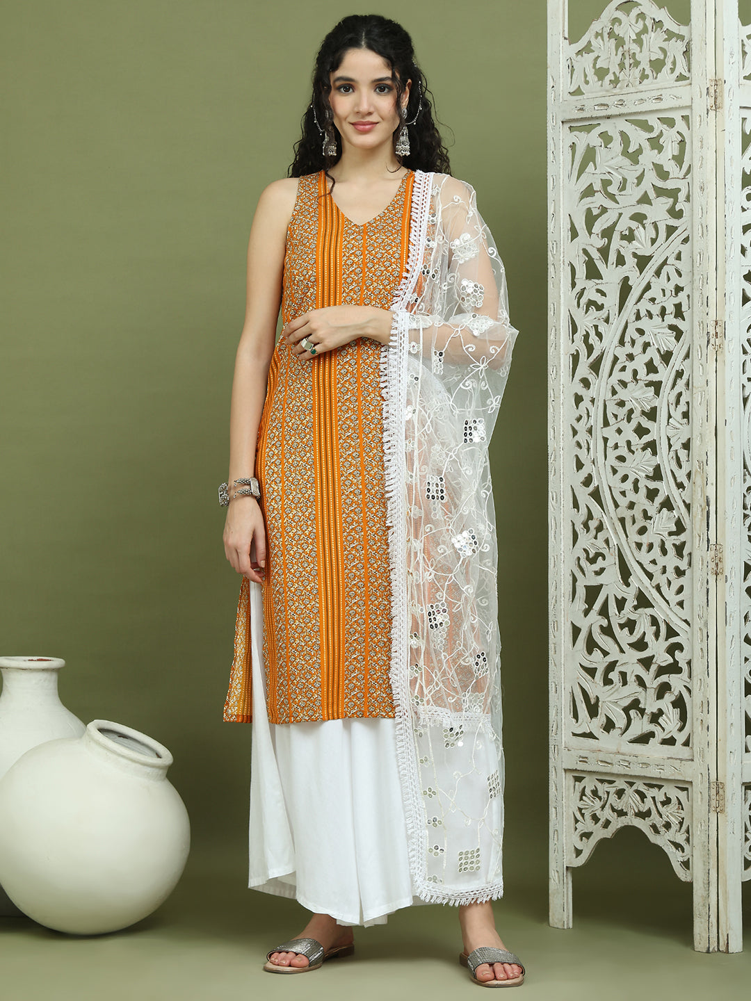 DesiQlo Women kurta sets - Yellow - JOKPL_2137W_D67W_1575_Yellow_S