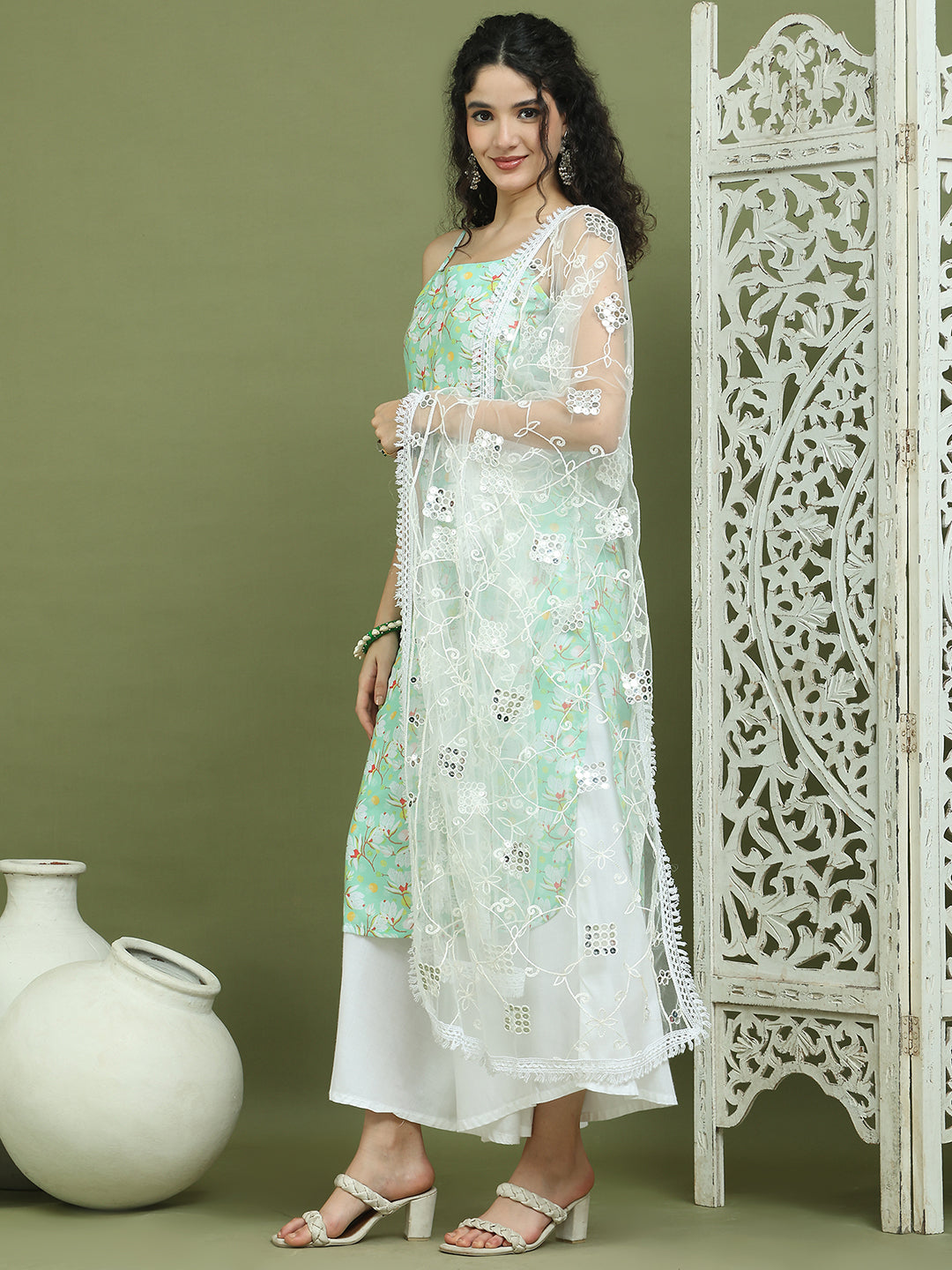 DesiQlo Women kurta sets - Green - JOKPL_2137W_D67W_1578_Green_S