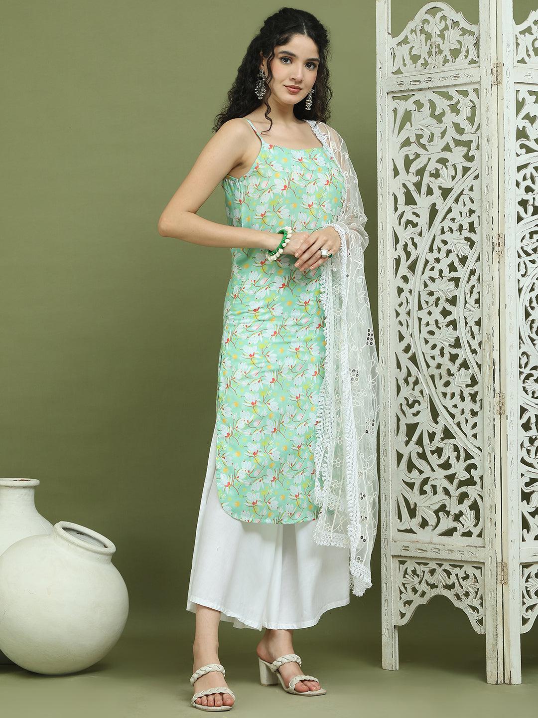 DesiQlo Women kurta sets - Green - JOKPL_2137W_D67W_1578_Green_S