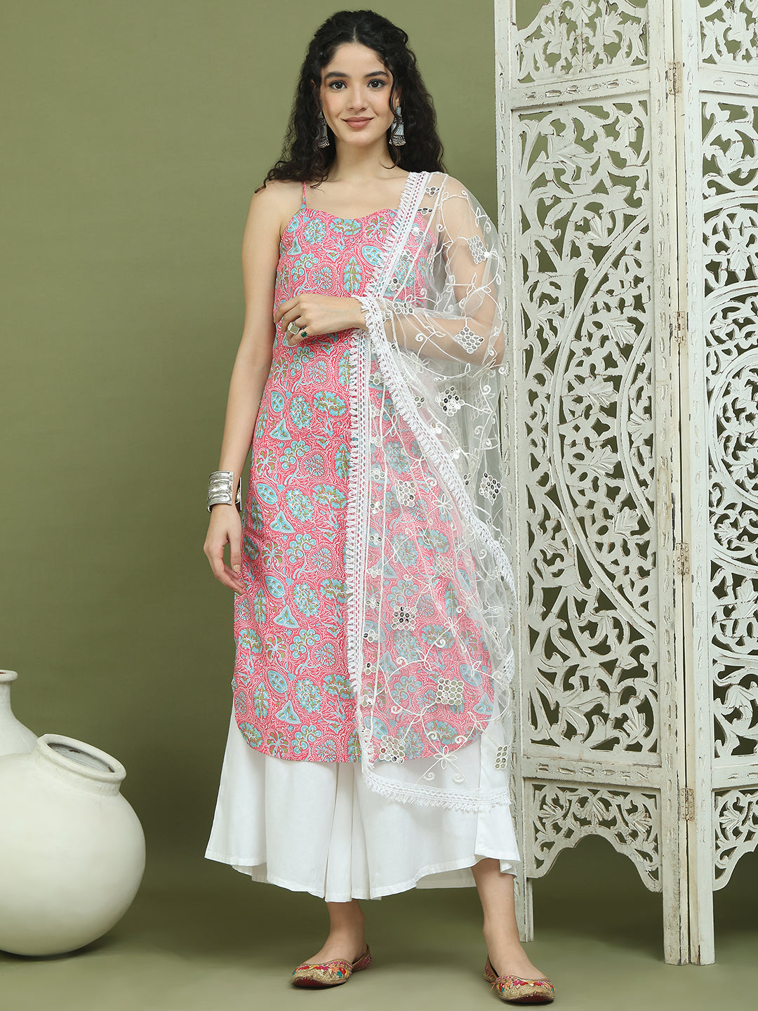 DesiQlo Women kurta sets - Pink - JOKPL_2137W_D67W_1578_Pink_S