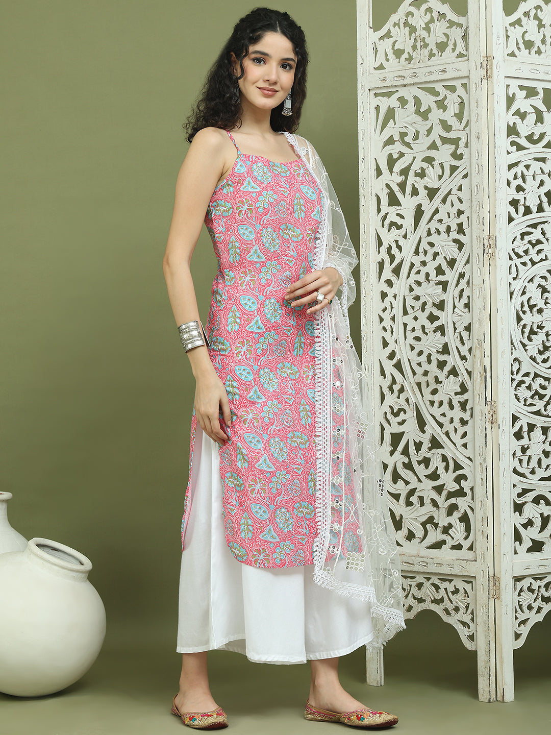 DesiQlo Women kurta sets - Pink - JOKPL_2137W_D67W_1578_Pink_S