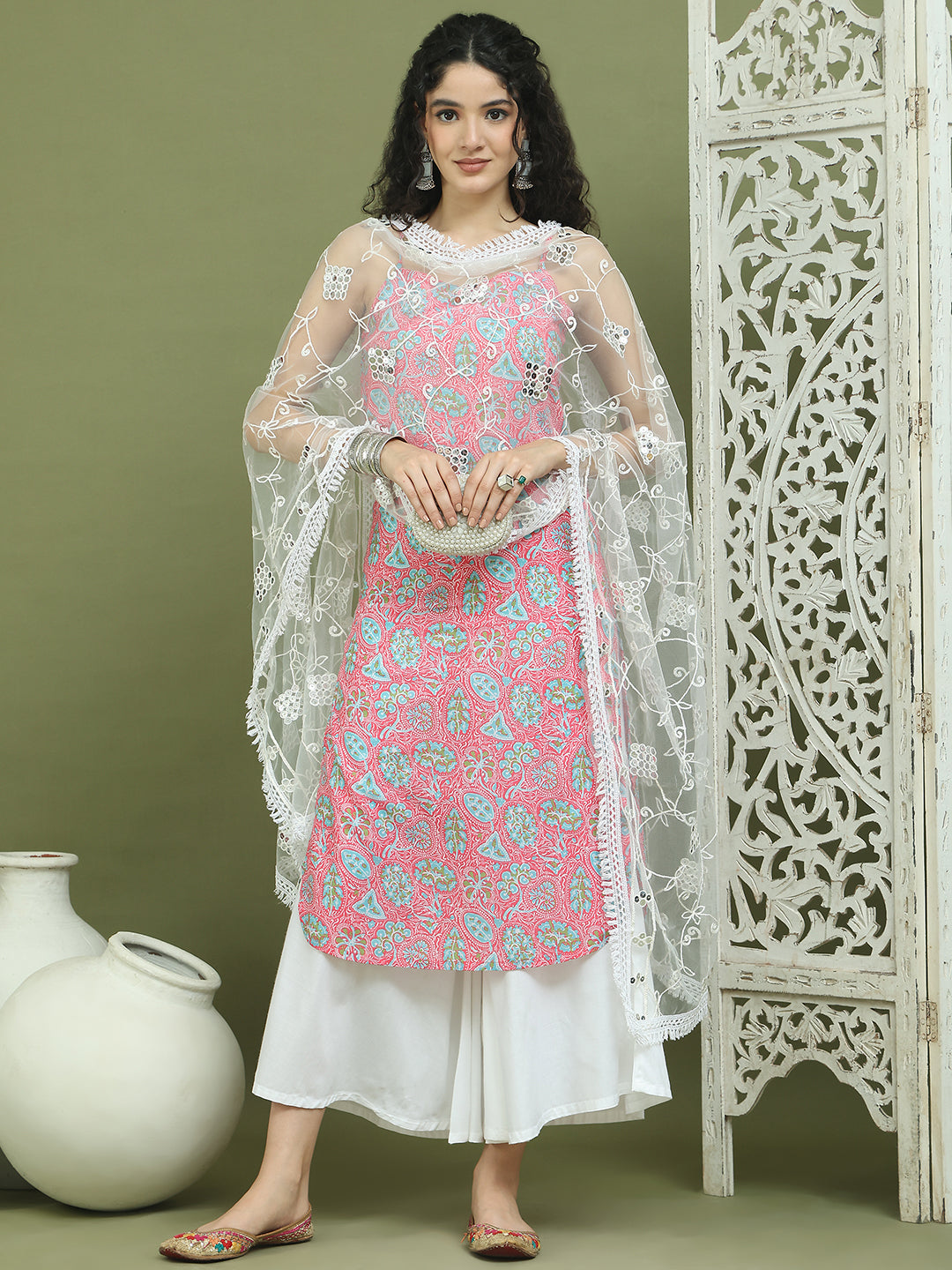 DesiQlo Women kurta sets - Pink - JOKPL_2137W_D67W_1578_Pink_S
