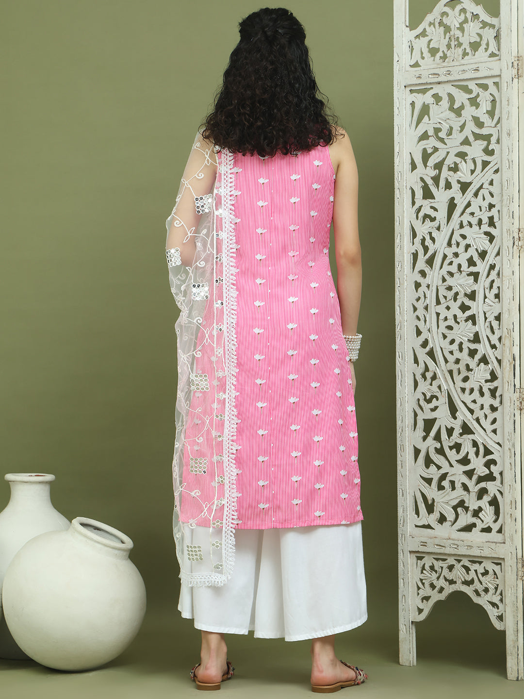 DesiQlo Women kurta sets - Pink - JOKPL_2137W_D67W_1580_Pink_S
