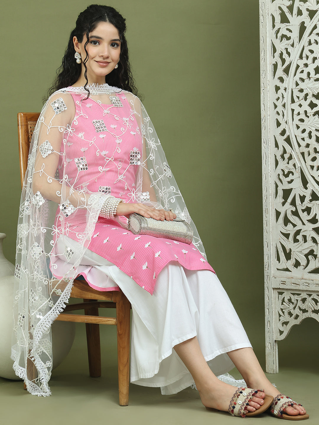 DesiQlo Women kurta sets - Pink - JOKPL_2137W_D67W_1580_Pink_S