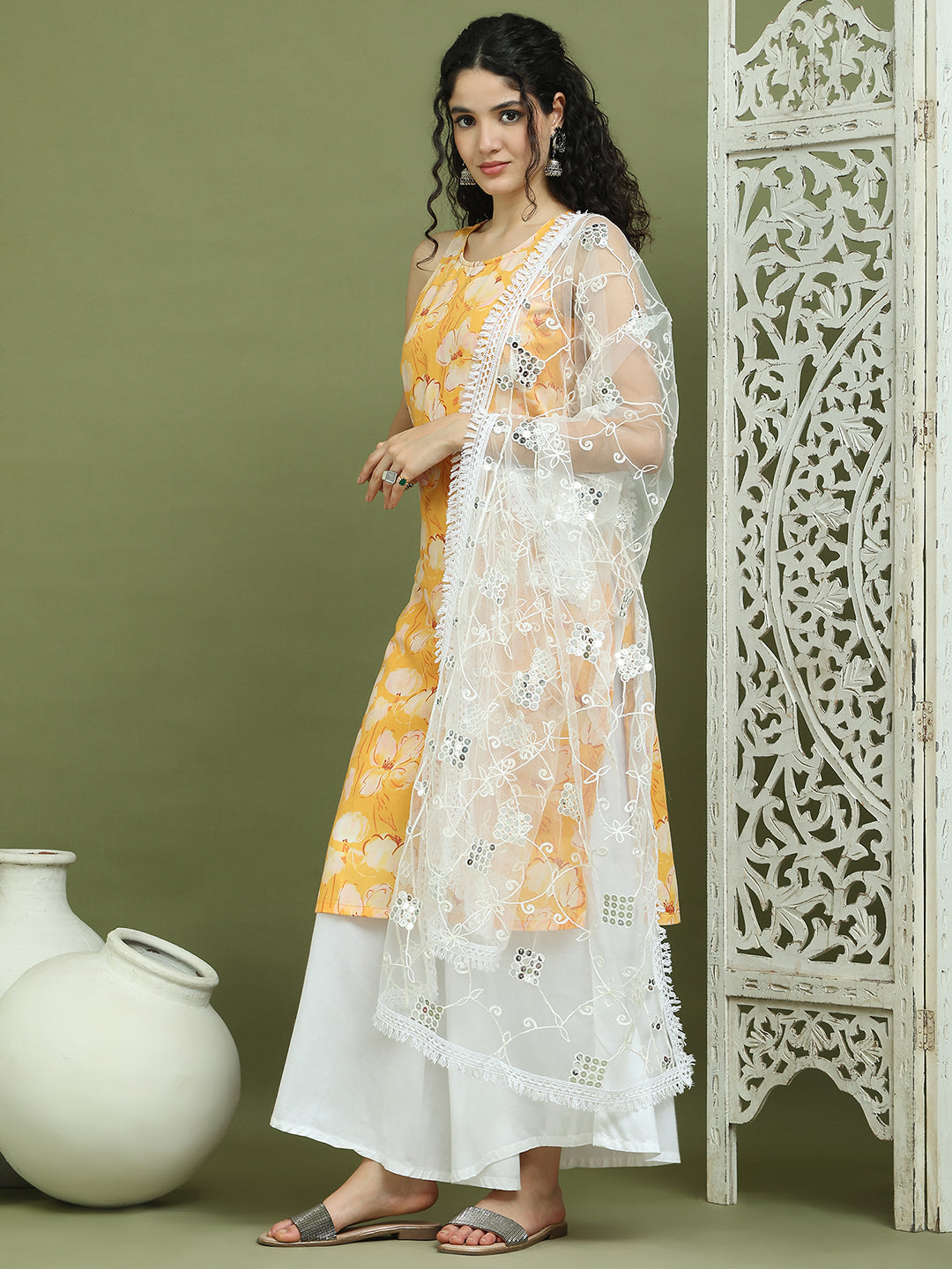 DesiQlo Women kurta sets - Yellow - JOKPL_2137W_D67W_1580_Yellow_S