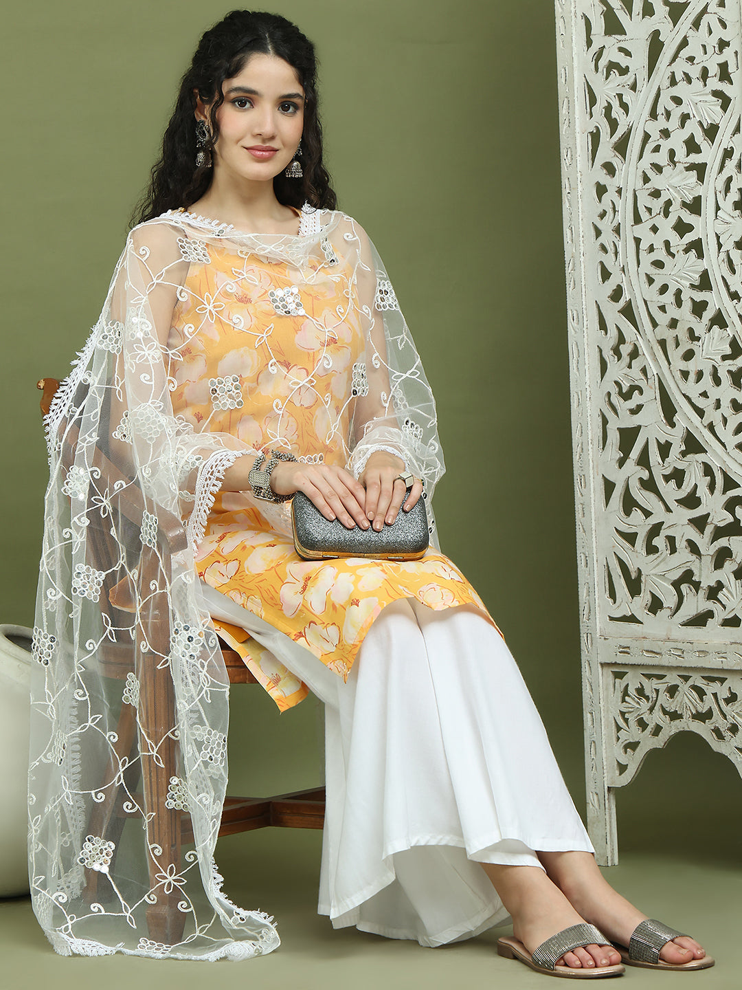 DesiQlo Women kurta sets - Yellow - JOKPL_2137W_D67W_1580_Yellow_S