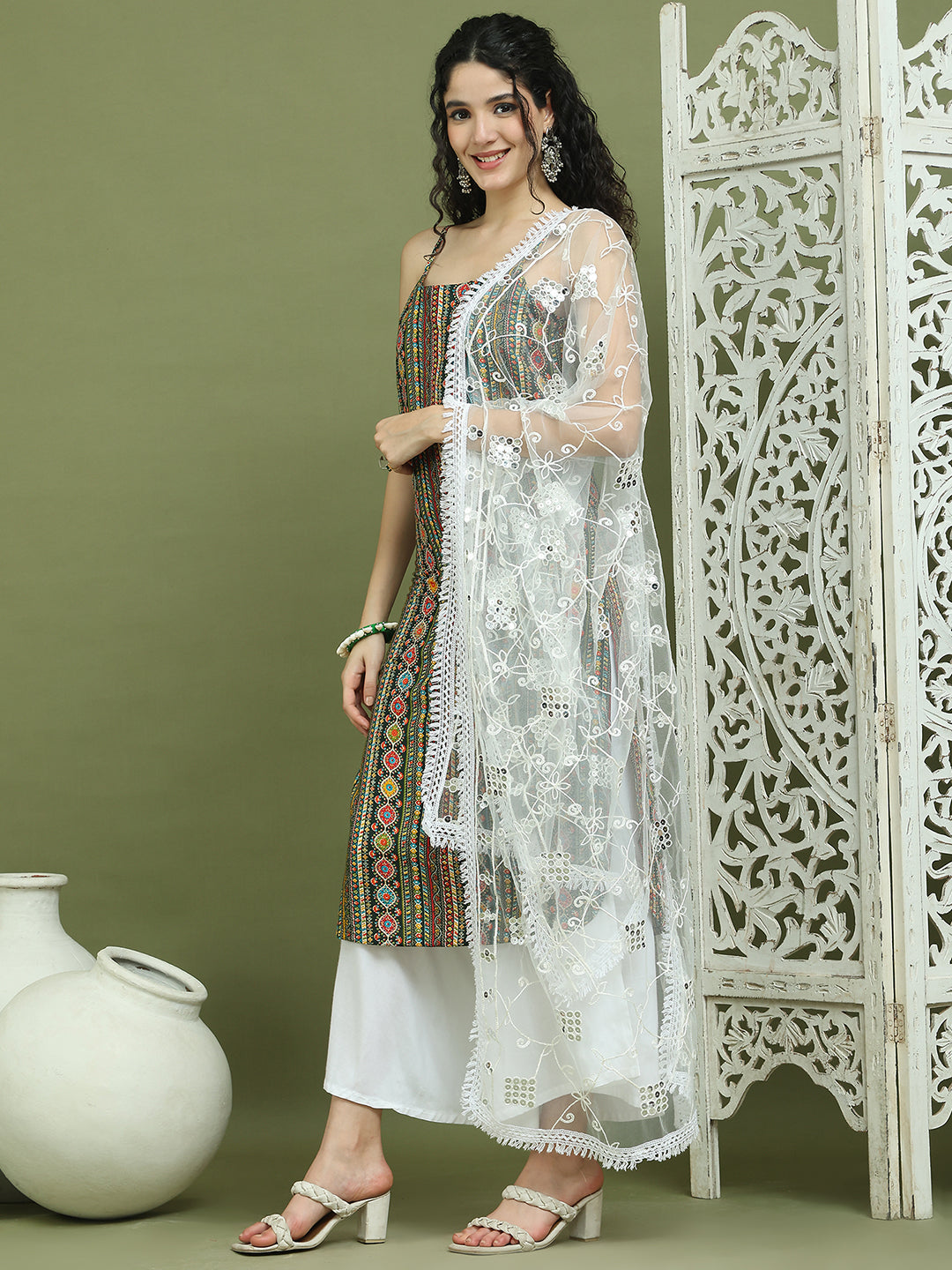 DesiQlo Women kurta sets - Green - JOKPL_2137W_D67W_1583_Olive_S