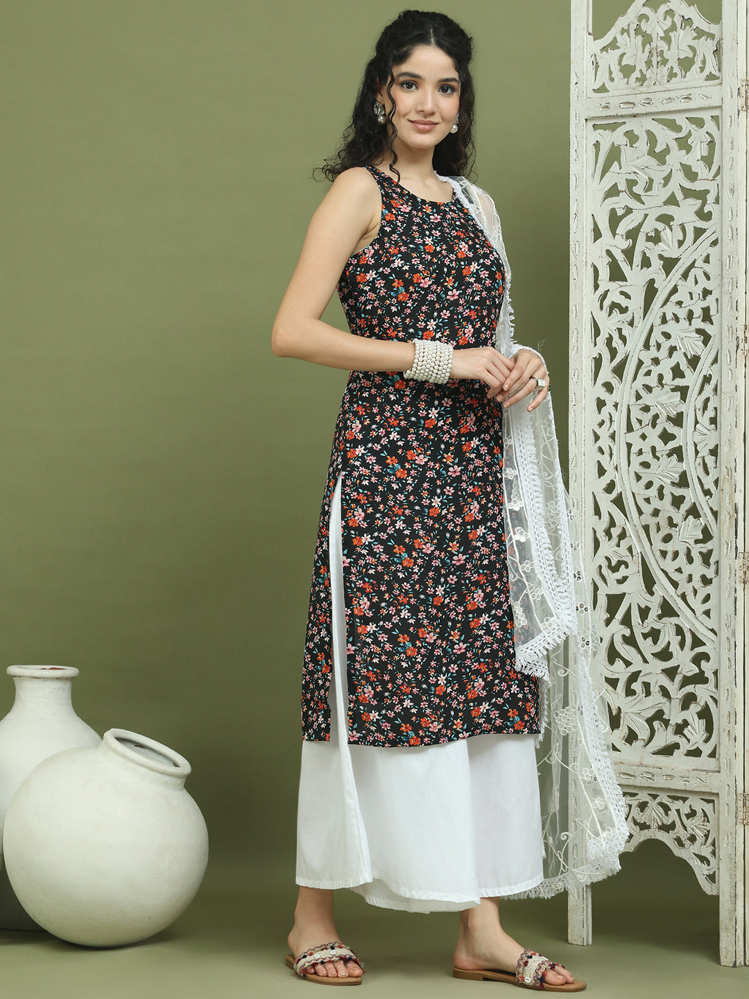 DesiQlo Women kurta sets - Black - JOKPL_2137W_D67W_1584_Black_S