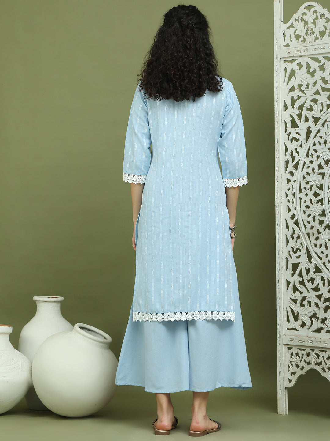DesiQlo Women kurta sets - Blue - JOKPL_2138B_1588_Blue_S