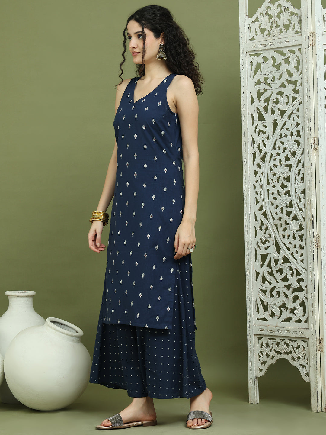 DesiQlo Women Kurta & Kurtis - Blue - JOK_1585_Navy_S