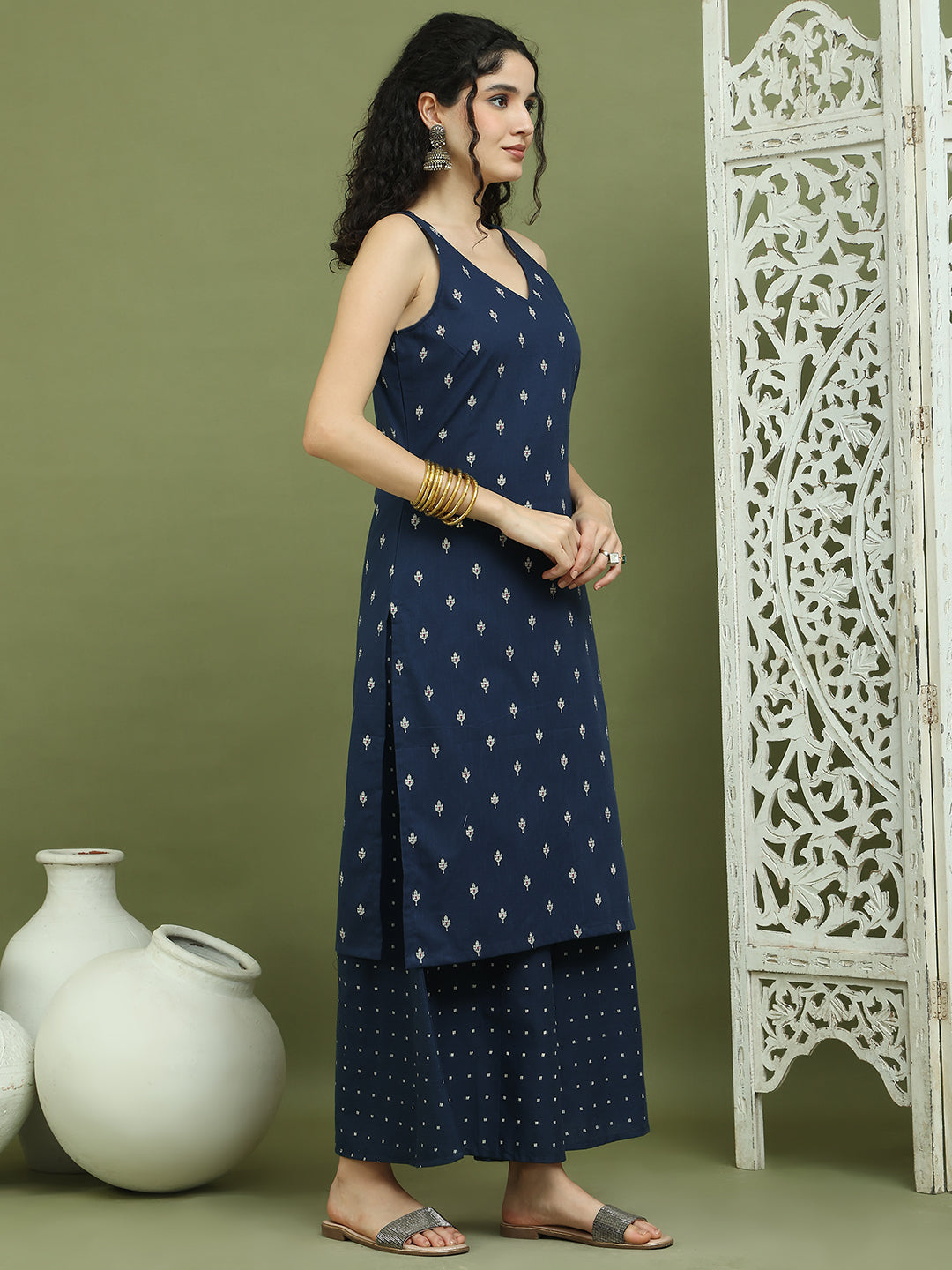DesiQlo Women Kurta & Kurtis - Blue - JOK_1585_Navy_S