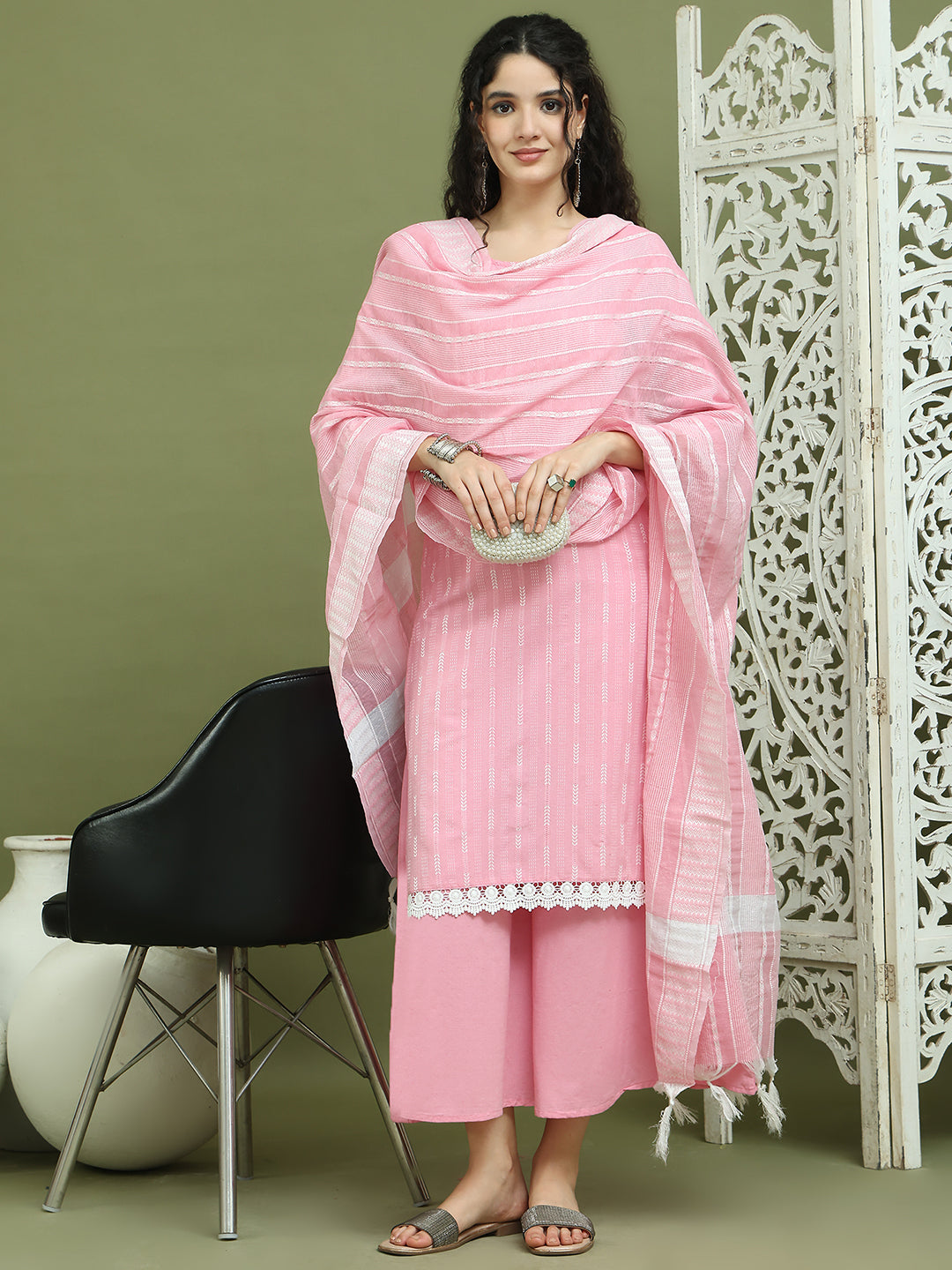 DesiQlo Women kurta sets - Pink - JOKPL_2138Pi_D10P_1588_Pink_S