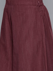 DesiQlo Woven Design Kurta With Palazzos & Dupatta ( JOKPL D10P 1508 Purple )