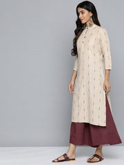 DesiQlo Woven Design Kurta With Palazzos & Dupatta ( JOKPL D10P 1508 Purple )