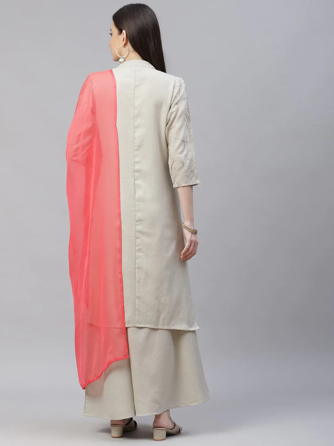 DesiQlo Women Kurta sets - Grey - JOKPL_D21P_1399_Grey_S