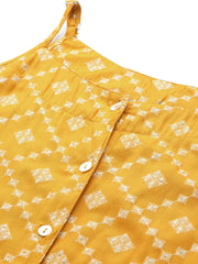 Printed Kurta with Palazzos & With Chikankari Dupatta ( JOKPL D28W 1495 Mustard )-JOKPL-D28W-1495