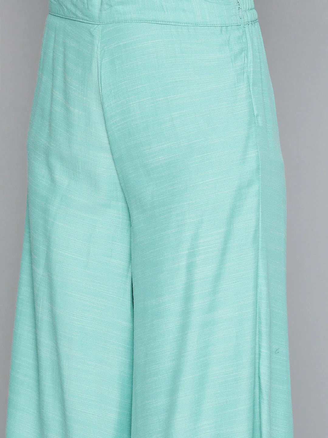 Blue Printed Kurta Palazzo Set with Chikankari Dupatta | Rayon