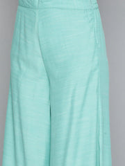 Printed Blue Kurta with Palazzos & With Chikankari Dupatta ( JOKPL D28W 1495 Sky )-JOKPL-D28W-1495