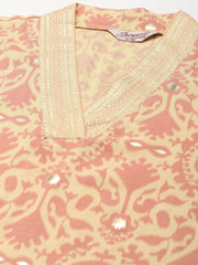 Printed Kurta with Palazzos & Dupatta-JOKPL-D31Bg