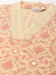 Printed Kurta with Palazzos & Dupatta-JOKPL-D31Bg